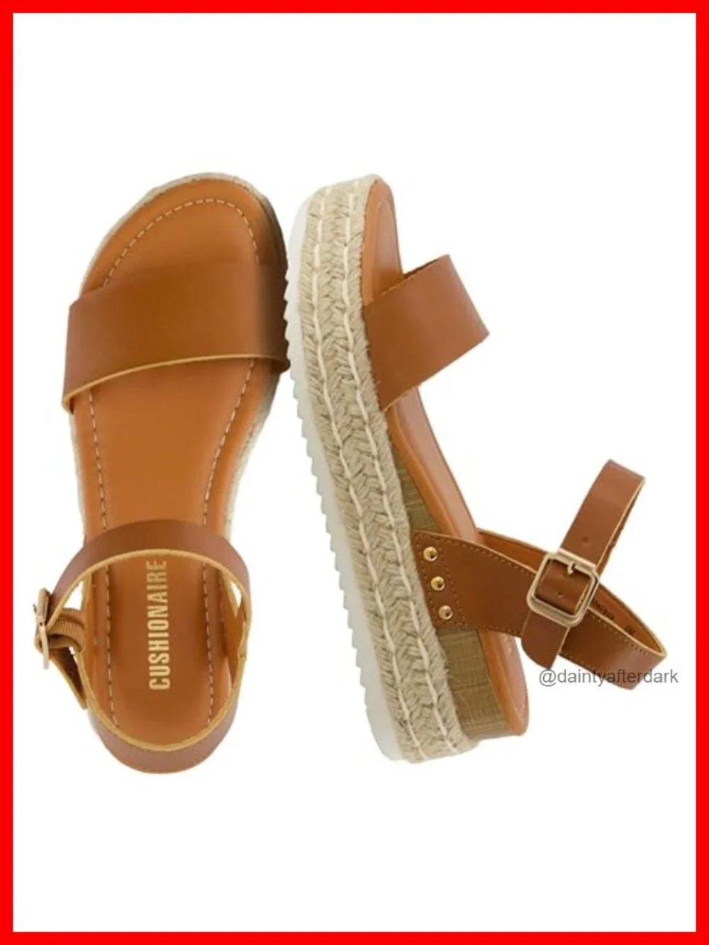 Women's Vegan Leather Espadrille Platform Wedge Sandals with Adjustable Ankle